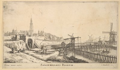 Brama Zaagmolen, XVII wiek. autorstwa Reinier Zeeman