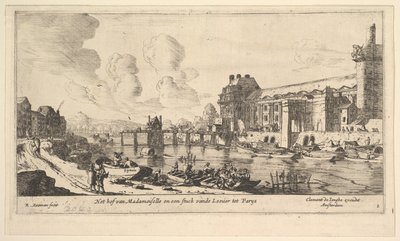 Widok na Luwr i Tuileries, z Widoków Paryża i okolic, tablica 1, XVII wiek. autorstwa Reinier Zeeman