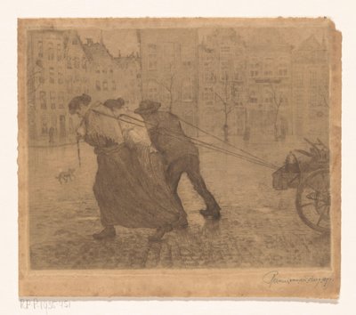Ciągnięcie wózka autorstwa Reinier van den Berg (signed by artist)