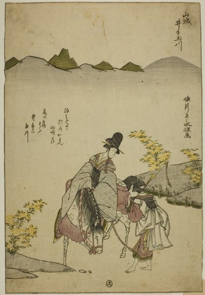 Rzeka Ide Jewel w prowincji Yamashiro (Yamashiro Ide no Tamagawa), z serii bez tytułu Six Jewel Rivers autorstwa Chōkyōsai Eiri