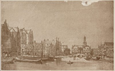 Anonimowy Rokin Amsterdam widziany w kierunku Dams Square autorstwa Rembrandt