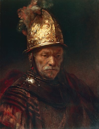 Człowiek ze złotym hełmem autorstwa Rembrandt Harmensz. van Rijn (circle of)