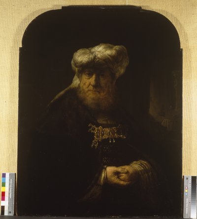 Mężczyzna w stroju orientalnym, ok. 1639 (olej na desce) autorstwa Rembrandt Harmensz. van Rijn