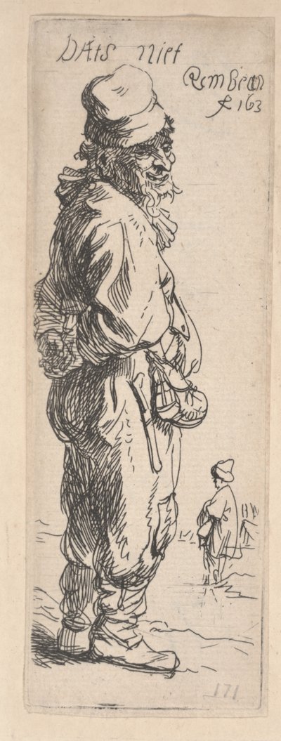 Odpowiadanie żebraka autorstwa Rembrandt van Rijn