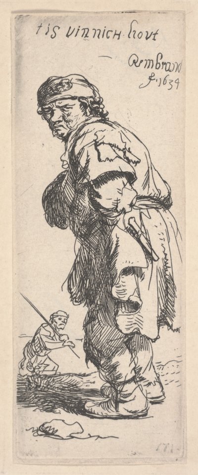 Mówiący żebrak autorstwa Rembrandt van Rijn