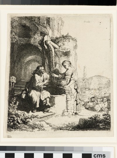 Chrystus i Niewiasta Samarii wśród ruin autorstwa Rembrandt van Rijn