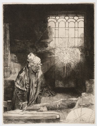 Doktor Faust autorstwa Rembrandt Harmensz. van Rijn