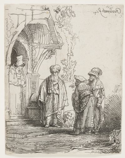 Jakub i Laban autorstwa Rembrandt van Rijn