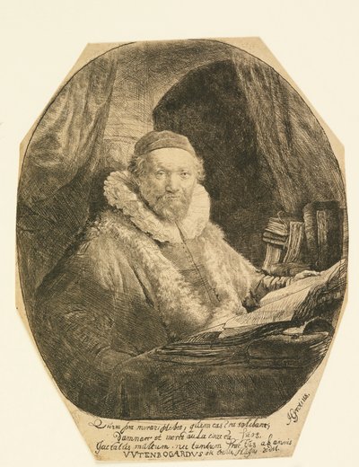 Jan Uytenbogaert, kaznodzieja autorstwa Rembrandt van Rijn