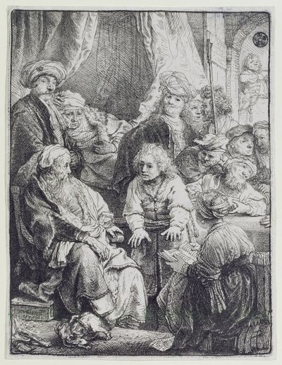 Joseph opowiada swoje sny (akwaforta) autorstwa Rembrandt van Rijn