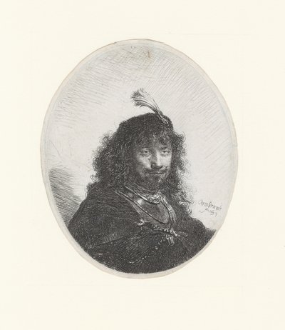 Rembrandt z mieczem i czaplą autorstwa Rembrandt Harmensz. van Rijn