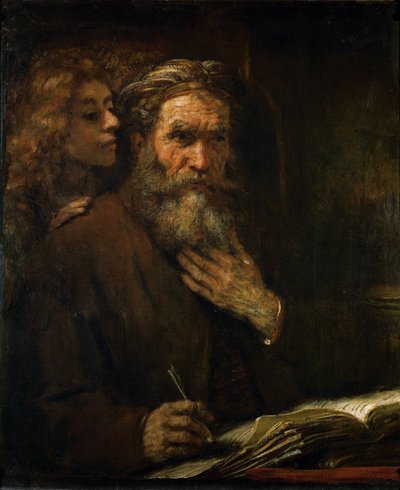 Święty Mateusz zainspirowany przez anioła ... autorstwa Rembrandt Harmensz. van Rijn