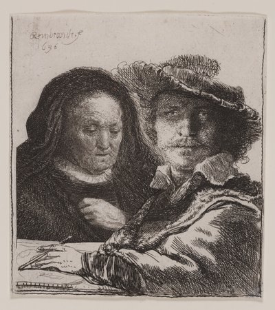 Autoportret z matką artysty autorstwa Rembrandt van Rijn