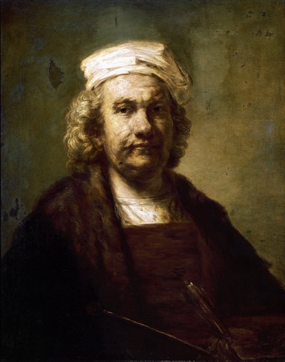 Autoportret. (olej na płótnie autorstwa Rembrandt van Rijn
