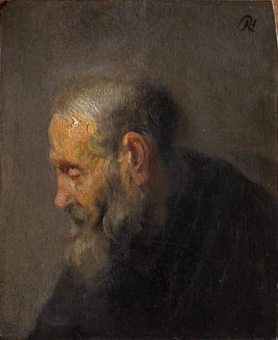 Studium Starego Człowieka z Profilu, ok. godz. 1630 (olej na panelu) autorstwa Rembrandt van Rijn
