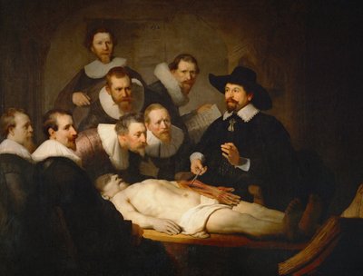 Anatomia doktora (olej na płótnie) autorstwa Rembrandt Harmensz. van Rijn