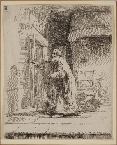 Ślepota Tobita: Większa płyta autorstwa Rembrandt van Rijn