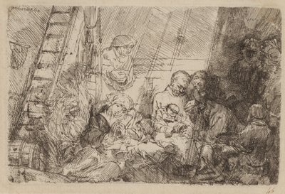 Obrzezanie w stajni autorstwa Rembrandt van Rijn