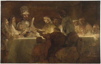 Spisek Batawów pod Klaudiuszem Cywilisem, ok. 1666 (olej na płótnie) autorstwa Rembrandt van Rijn