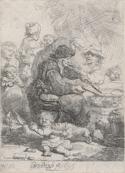 Kobieta naleśnikowa autorstwa Rembrandt van Rijn