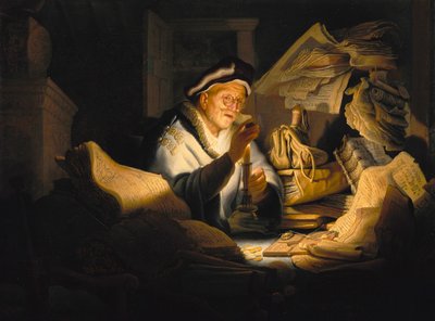 Przypowieść o bogatym głupcu autorstwa Rembrandt Harmensz. van Rijn