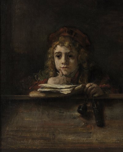 Titus przy swoim biurku autorstwa Rembrandt Harmensz. van Rijn
