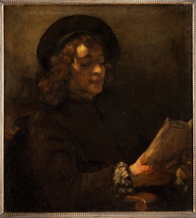 Tytus van Rijn, syn malarza, czytający (olej na płótnie) autorstwa Rembrandt Harmensz. van Rijn