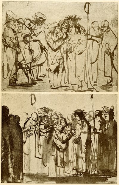 Wyśmiewanie się z Chrystusa autorstwa Rembrandt van Rijn