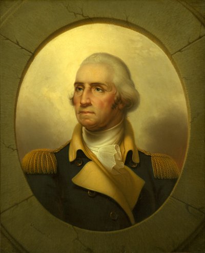 Jerzy Waszyngton (1732-1799), c.1855 (olej na płótnie) autorstwa Rembrandt Peale