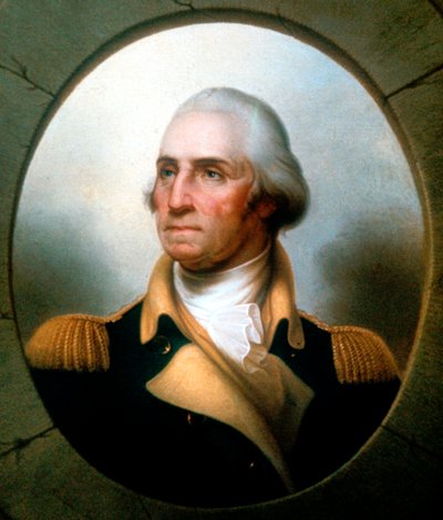 George Washington 1732-99, pierwszy prezydent Stanów Zjednoczonych 1789-97. autorstwa Rembrandt Peale