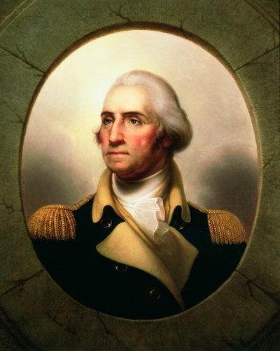 Portret Jerzego Waszyngtona z iluminatorem autorstwa Rembrandt Peale