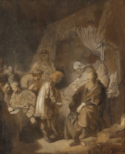 Józef opowiada swoje sny autorstwa Rembrandt van Rijn (signed by artist)
