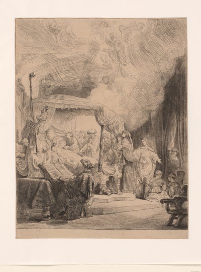 Śmierć Dziewicy autorstwa Rembrandt van Rijn (signed by artist)