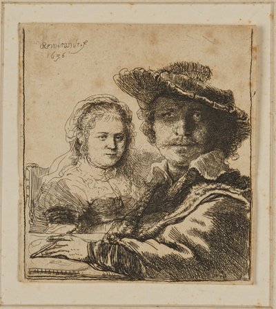 Malarz i jego żona autorstwa Rembrandt van Rijn