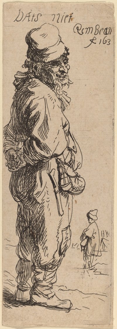 Chłop Odpowiadający: Dats niet To nic, 1634. autorstwa Rembrandt van Rijn