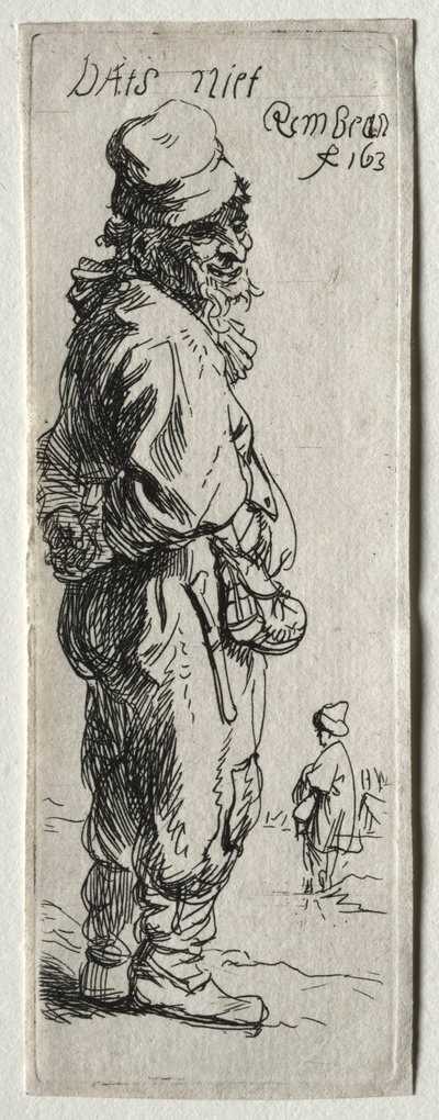 Chłop Odpowiadający: „to nic” autorstwa Rembrandt van Rijn