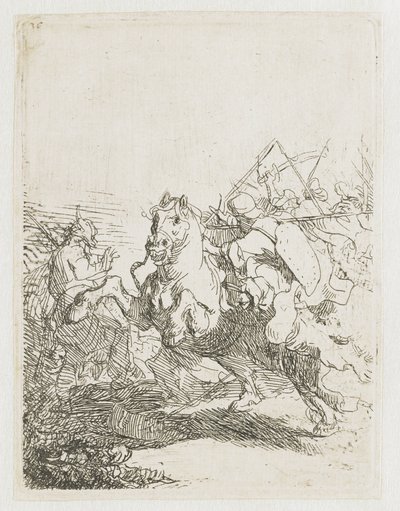 Bitwa kawalerii autorstwa Rembrandt van Rijn