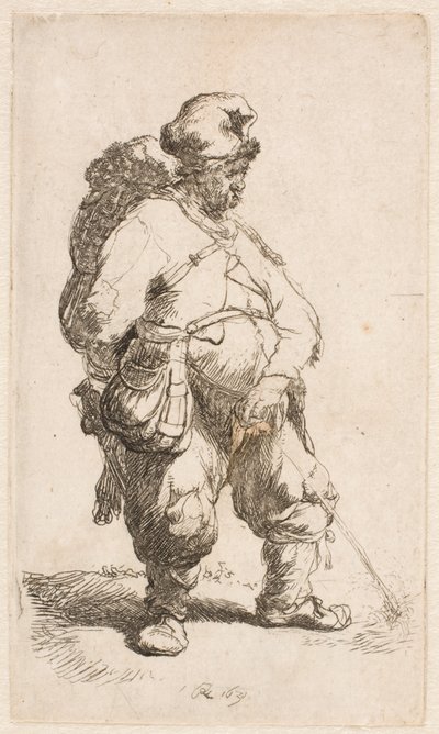 Mężczyzna oddający mocz autorstwa Rembrandt van Rijn