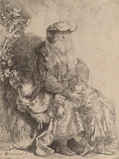 Abraham Pieszczący Izaaka, c. 1637. autorstwa Rembrandt van Rijn