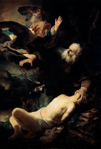 Abraham składający Izaaka w ofierze, 1635. autorstwa Rembrandt van Rijn
