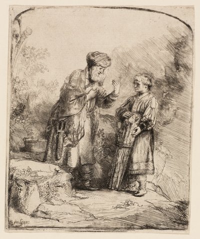 Abraham i Izaak autorstwa Rembrandt van Rijn