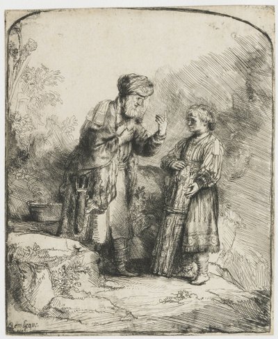 Abraham i Izaak autorstwa Rembrandt van Rijn