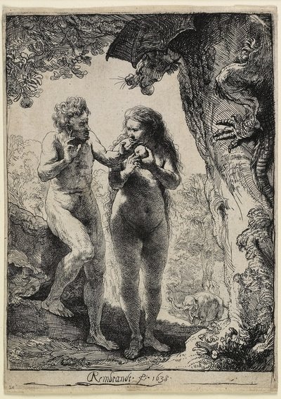 Adam i Ewa autorstwa Rembrandt van Rijn