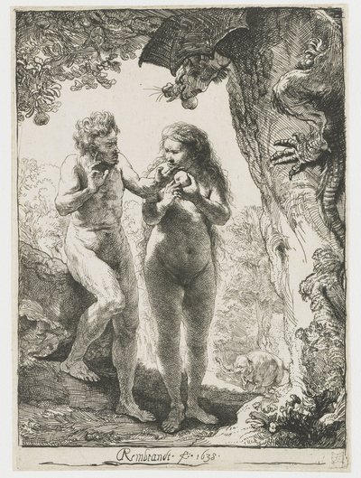 Adam i Ewa autorstwa Rembrandt van Rijn