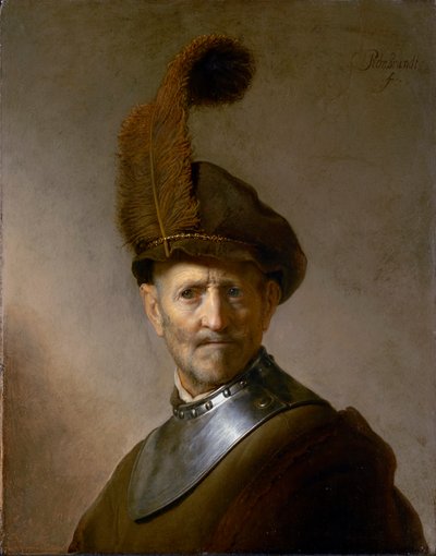 Stary człowiek w stroju wojskowym (dawniej Portret ojca Rembrandta), ok. 1630 autorstwa Rembrandt van Rijn