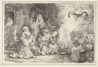Anioł odchodzący z rodziny Tobiasza, 1641 autorstwa Rembrandt van Rijn