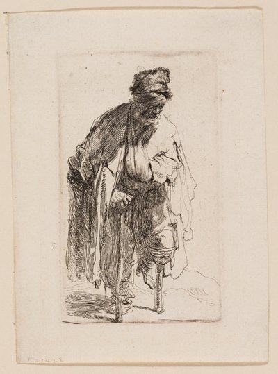 Żebrak z drewnianą nogą autorstwa Rembrandt van Rijn