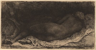 Czarna Kobieta Leżąca autorstwa Rembrandt van Rijn