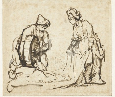 Boaz i Rut autorstwa Rembrandt van Rijn