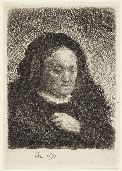 Popiersie matki Rembrandta autorstwa Rembrandt van Rijn